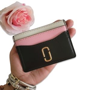 Marc Jacobs The Snapshot Card Holder Case Pink Black